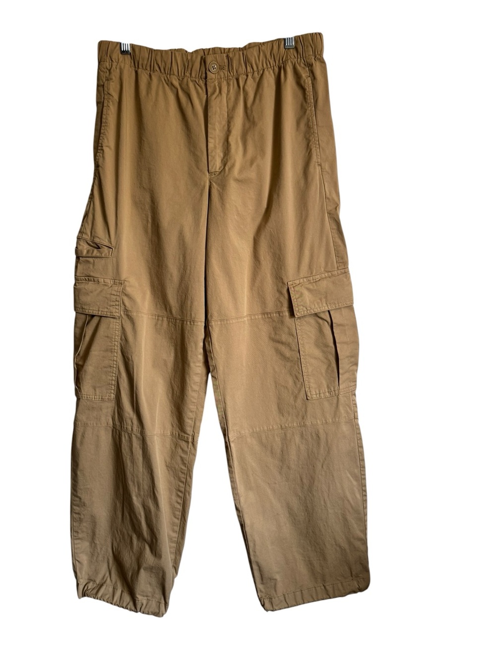 GAP Sand Khaki Tan Cargo Twill Easy Pants  Adjustable Bottoms Size Medium